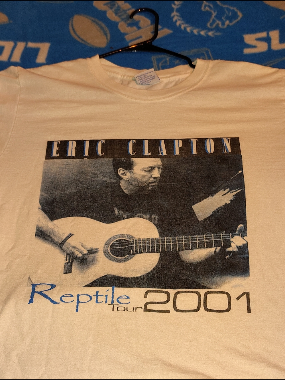 Eric Clapton Beige Reptile Tour 2001 Short Sleeve Graphic Tee
